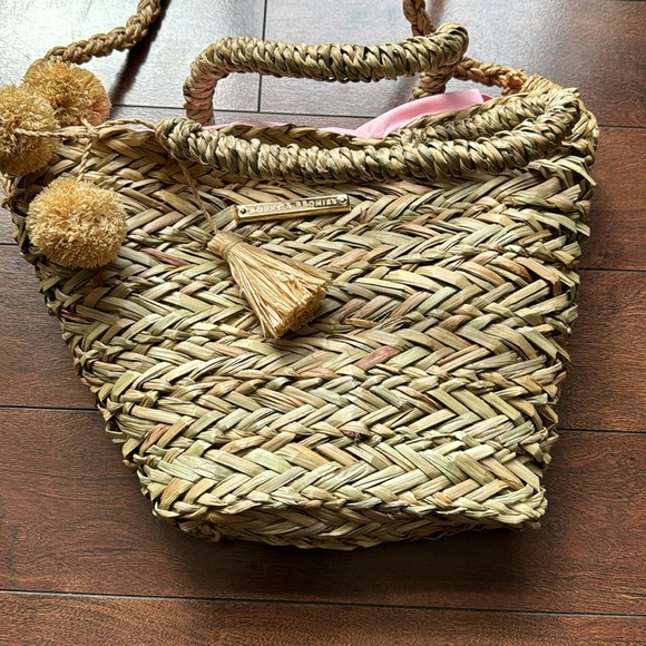 Poppy & Peonies The Soleil Beach Straw Bag MINI - Picture 3 of 4